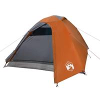 Koepeltent 3-persoons waterdicht oranje - thumbnail