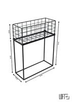 Urban Interiors Bijzettafel 'Atlanta' 55 x 20cm, kleur Zwart - thumbnail