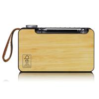 Lenco PDR-040BAMBOOBK Draagbare DAB Radio met FM/DAB+/Bluetooth Klok en Alarmfunctie Bamboe-Zwart - thumbnail