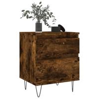 Nachtkastjes 2 st 40x35x50 cm bewerkt hout gerookt eikenkleurig - thumbnail