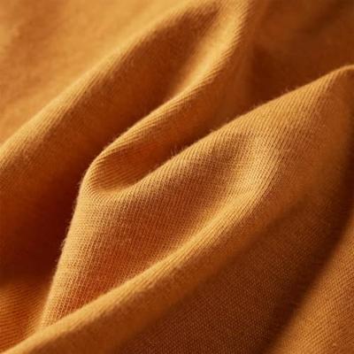 Kindershirt met lange mouwen wolvenprint 128 donkerokerkleurig - thumbnail