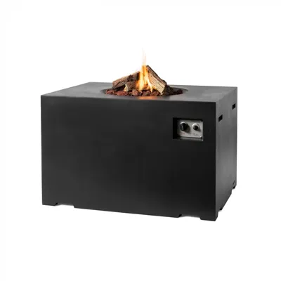 Cocoon vuurtafel lounge&dining rechthoek zwart