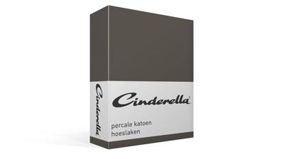 Cinderella hoeslaken basic katoen 80x200cm antraciet (matrashoogte t/m 25 cm)
