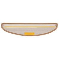 Trapmatten 30 st 56x17x3 cm beige halfrond - thumbnail