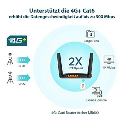 TP-Link Archer MR600 4G+ Cat6 AC1200 Draadloze Dual-band Gigabit Router Router Zwart - thumbnail