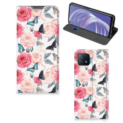 OPPO A73 5G Smart Cover Butterfly Roses OPPO A73 5G Smart Cover Butterfly Roses
