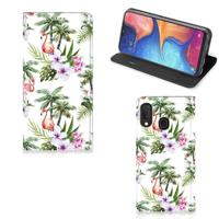 Samsung Galaxy A20e | Hoesje maken | Flamingo Palms - thumbnail