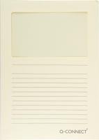 Q-CONNECT L-map met venster, 120 g/m², A4, pak van 100 stuks, lichtgeel - thumbnail