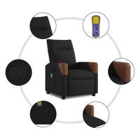 Massagestoel verstelbaar stof zwart - thumbnail