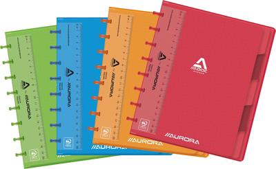 Schrift Adoc A5 ruit 5x5mm 144 pagina's 90gr met 5 tabbladen assorti