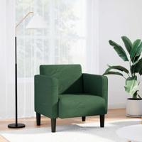 Fauteuil met armleuningen 54 cm corduroy stof donkergroen - thumbnail