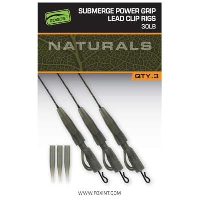 Fox Naturals Submerged Power Grip Lead Clip Leaders 40 lb 18.1kg 3st.