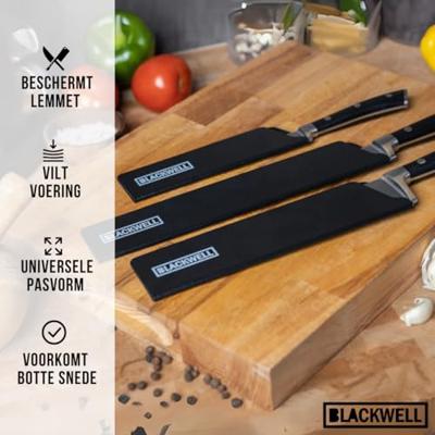 Blackwell Mesbeschermer - Universeel - Zwart - Voor messen met een lemmet tot 26 cm - thumbnail
