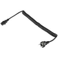 Sygonix SY-5243880 Apparaat (koud) Aansluitkabel Zwart 2.50 m Spiraalkabel - thumbnail