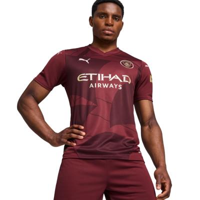 Manchester City 3rd Shirt Senior 2024/2025 - Maat M - Kleur: Rood | Soccerfanshop