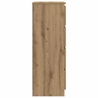 Dressoir 60x35x98,5 cm bewerkt hout artisanaal eikenkleur - thumbnail