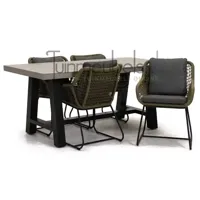 Tuinstoel Portofino olijf groen met Cento tafel 180 cm - thumbnail