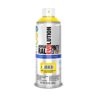 Sprayverf Pintyplus Evolution RAL 1021 Waterbasis Sunny Yellow 400 ml