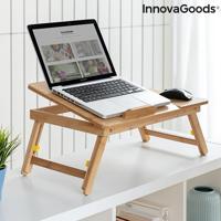 InnovaGoods InnovaGoods Bamboehouten Bijzettafel, Inklapbaar - 53,5 x 21-27 x 34 cm - thumbnail