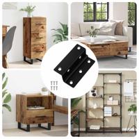 Scharnier 12 pcs Zwart 38 x 17 x 60 mm IJzer - thumbnail