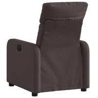 Fauteuil verstelbaar stof donkerbruin - thumbnail
