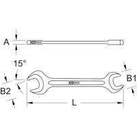 KS Tools 517.2751 517.2751 Dubbele steeksleutel Sleutelbreedte (metrisch) 24 - 30 mm - thumbnail