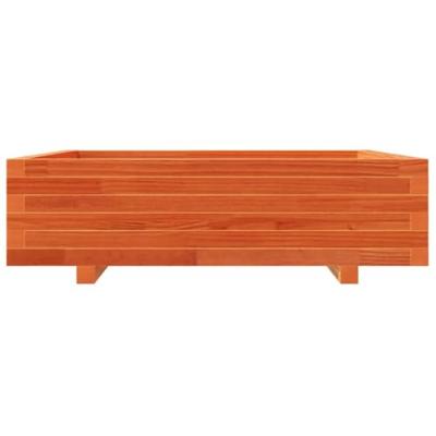 VidaXL Plantenbak 90x90x26,5 cm massief grenenhout wasbruin