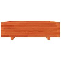VidaXL Plantenbak 90x90x26,5 cm massief grenenhout wasbruin - thumbnail
