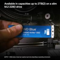 Western Digital wds250g3b0e sn580 wd blue ssd, 250 gb, m.2 nvme, pcie gen 4x4, 4000 mb/s - thumbnail