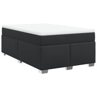 Boxspring met matras kunstleer zwart 120x200 cm - thumbnail