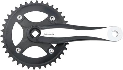 MIRANDA crankstel "beta 1r plus" crankset beta 1r plus 170mm 38t b/sil.
