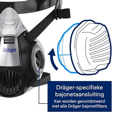 Dräger X-plore 3300 (Halfgelaatsmasker - M) Dräger X-plore 3300 (Halfgelaatsmasker - M)