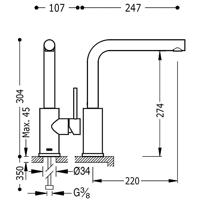 Top Keukenkraan MAX-TRES 162436 Tres - thumbnail