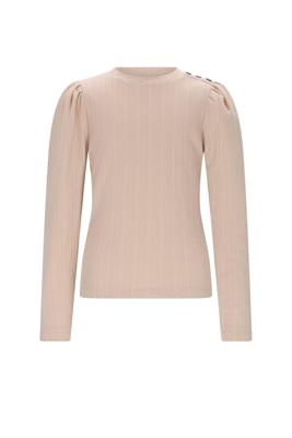 NoNo winter jersey t-shirt meisjes - ivoor - Kiva - gebreid