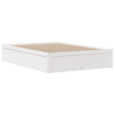 Bedframe zonder matras massief grenenhout wit 120x200 cm Bedframe zonder matras massief grenenhout wit 120x200 cm