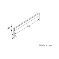 Bosch DSZ4686 greeplijst 60 cm zwart - thumbnail
