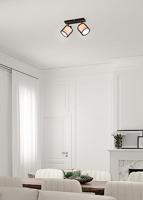 Trio Zwarte plafondlampBurton 2-lichts - 811400232 - thumbnail