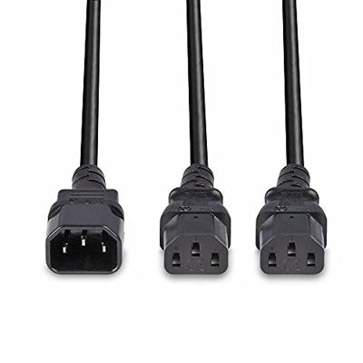 Lindy 30363 electriciteitssnoer Zwart 1 m C14 stekker 2 x C13 stekker