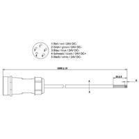 Deko Light 940031 Ronde connector afgewerkt Koppeling, recht Totaal aantal polen: 5 1 stuk(s) - thumbnail