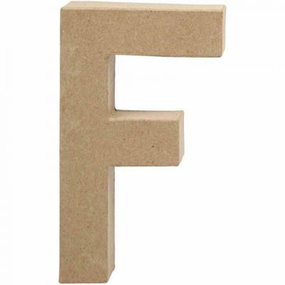 Creotime papier mâché letter F 20,5 cm