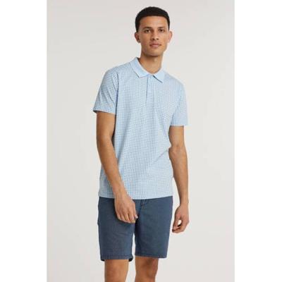 JACK & JONES PREMIUM regular fit polo Blackburn met all over print lichtblauw JACK & JONES PREMIUM regular fit polo Blackburn met all over print lichtblauw