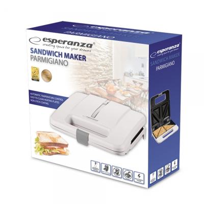 Esperanza EKT010W sandwich maker 1000 W Wit