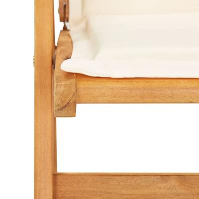 Tuinstoelen verstelbaar 2 st massief acaciahout bruin - thumbnail
