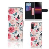 Sony Xperia L4 Hoesje Butterfly Roses - thumbnail
