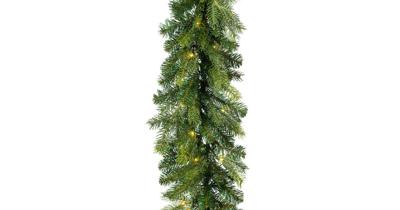 Kerstslinger Grandis guirl.boom L275 cm 80LED groen/wit Everlands - Everlands