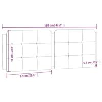 Hoofdbordkussen 120 cm kunstleer bruin - thumbnail