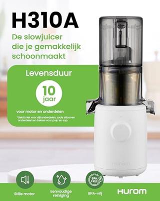 Hurom H310A Wit - Slowjuicer | Juicer | Groenten en Fruitpers