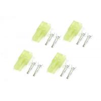 Mini Tamiya stekker met vergulde contacten, Man (4pcs) - thumbnail