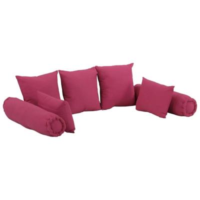 VidaXL 7-delige sierkussenset stof roze VidaXL 7-delige sierkussenset stof roze