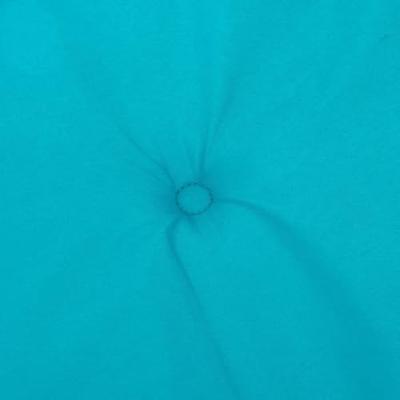 Stoelkussens 4 st hoge rug stof turquoise